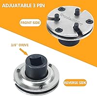Vista 3 de Herramienta de repuesto universal ajustable de 2 y 3 pines, pinza de freno de retroceso, unidad cuadrada de 3/8 pulgadas