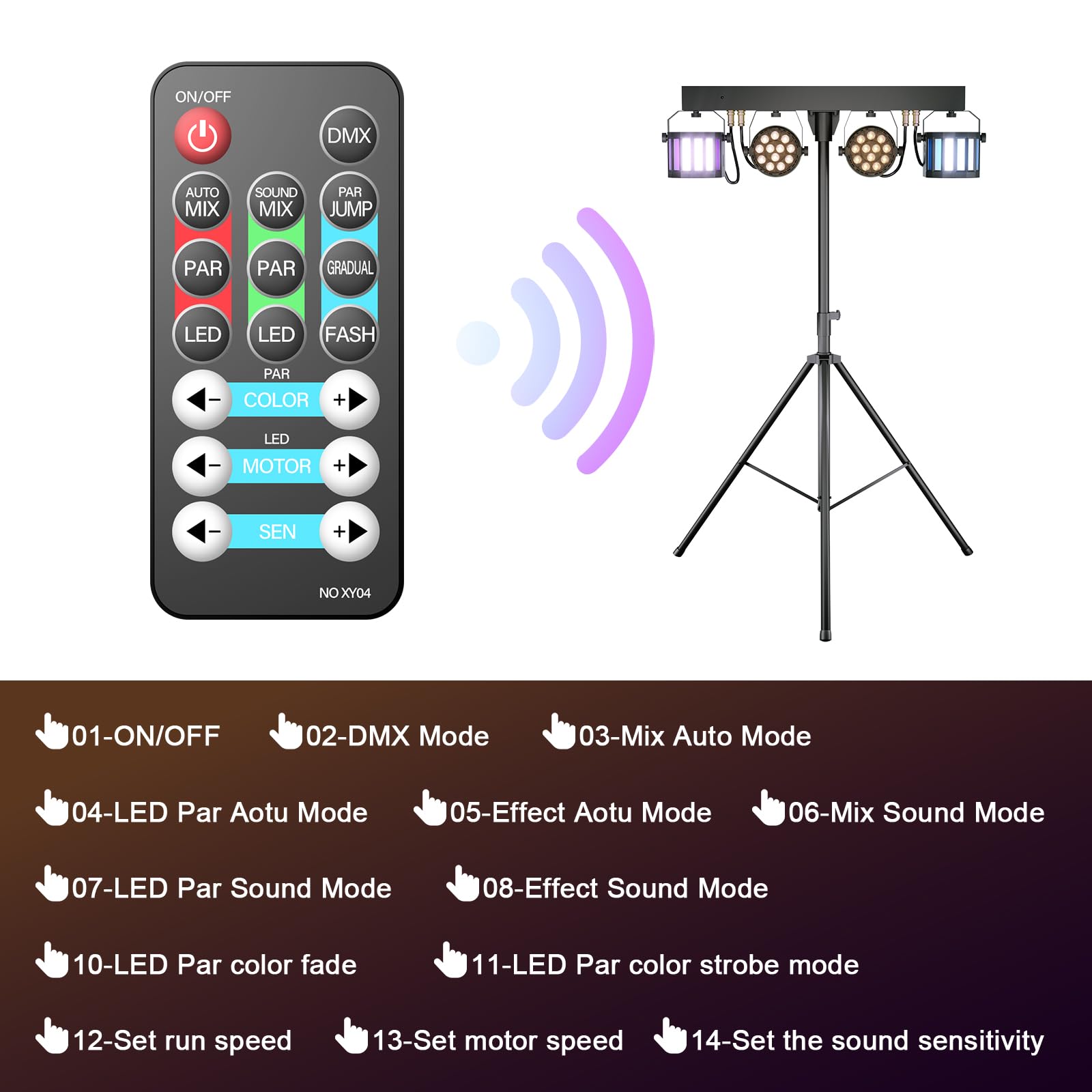 Luce Da Palcoscenico Luce Da Discoteca,luce D'effetto A LED 5 In 1 Con - Foto 9