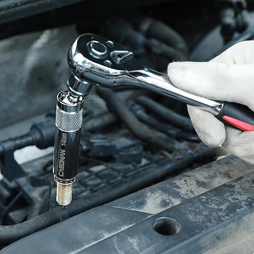 Miniatura 8 de CASOMAN Juego de 6 bujías giratorias magnéticas de 38 pulgadas, incluye 916 pulgadas, 58 pulgadas, 1316 pulgadas, enchufe de 0.551 in, longitud 4