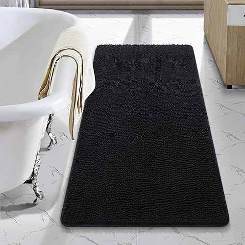 Miniatura 23 de LOCHAS - Tapete peludo, lavable, antideslizante y absorbente de 24 x 17 pulgadas, para baño, bañera o ducha, afelpado, de felpilla, suave, color