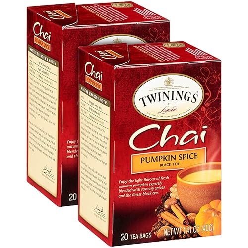 Twinings Té Chai de especias de calabaza 40 unidades