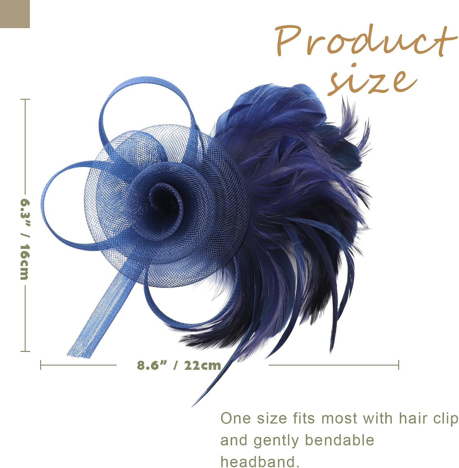 DRESHOW Fascinators Hats for Women Tea Party Fascinator Hats Vintage 50s Headwear Cocktail Wedding Church Derby Hat - Image 5