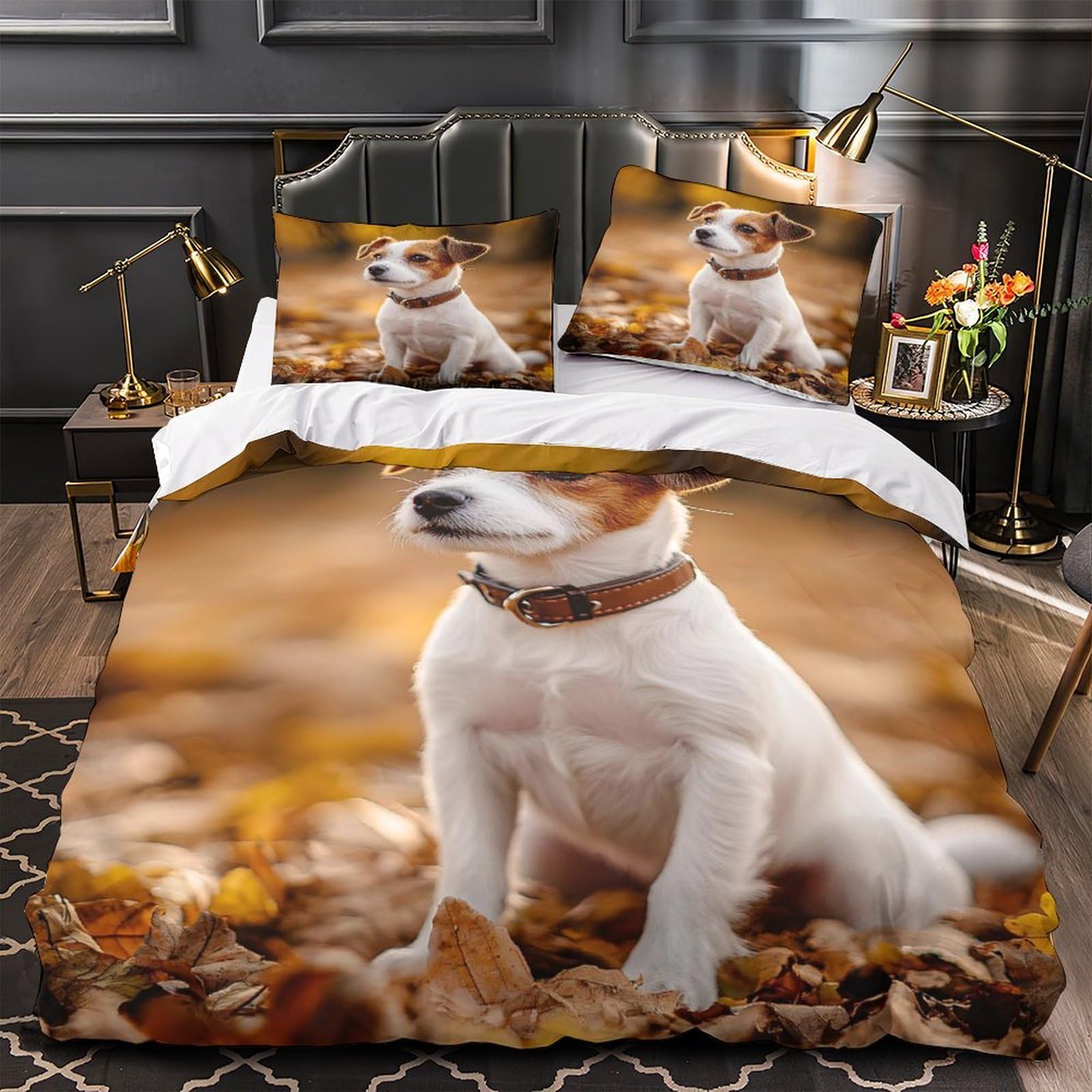 Housse de couette anti-allergie motif cochon mignon, parure de lit douce pour couple 260x220
