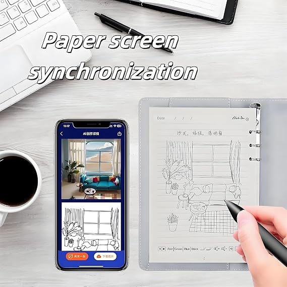 XNote,Ai-Powered Smart Writing Set,E-Ink Paper Tablet for Writing Drawing, Smart Reusable Notebook with AI-Powered Features, Real-Time Sync to App for Office, Learning, Business Meetings(Dark Blue)