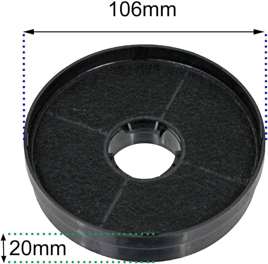 Bartyspares Two Carbon Recirculation Charcoal Filters CCF200 For Cookology Cooker Hoods
