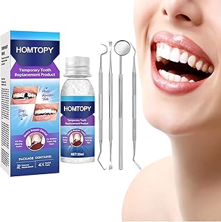 Temporary Tooth Set, Tooth Repair Kit, Moldable Fake Teeth, Temporary Teeth Replacement Kit, for Temporary Teeth, Missing and Broken Tooth, Restoring Your Smile in Minutes