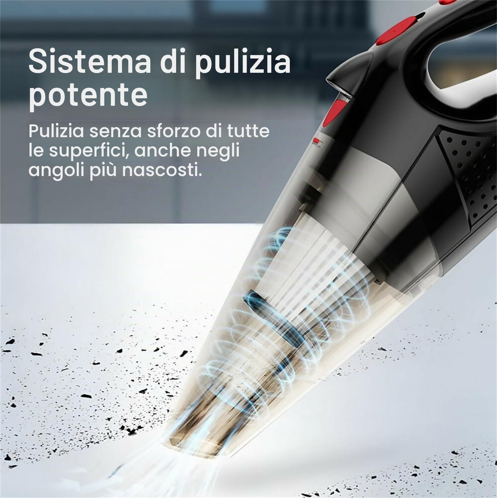 MEIION oryzom Aspirapolvere portatile V1 Pro – Motore ultra potente da 33.000 giri/min per prestazioni eccezionali Aspirapolvere senza fili con illuminazione a LED