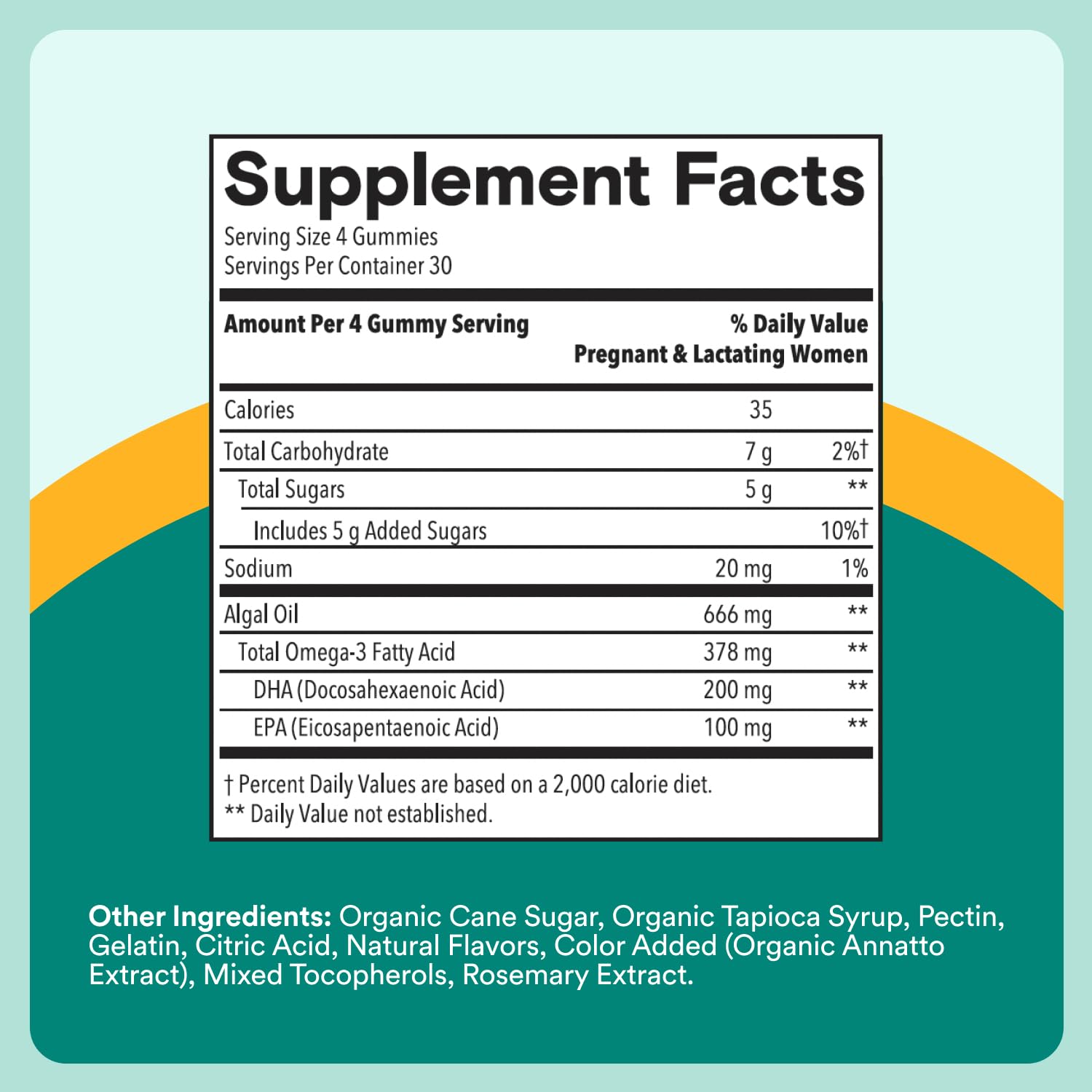 SmartyPants Prenatal Omega 3 DHA Gummies, Algal Oil, 120 Ct — Amazon image 3