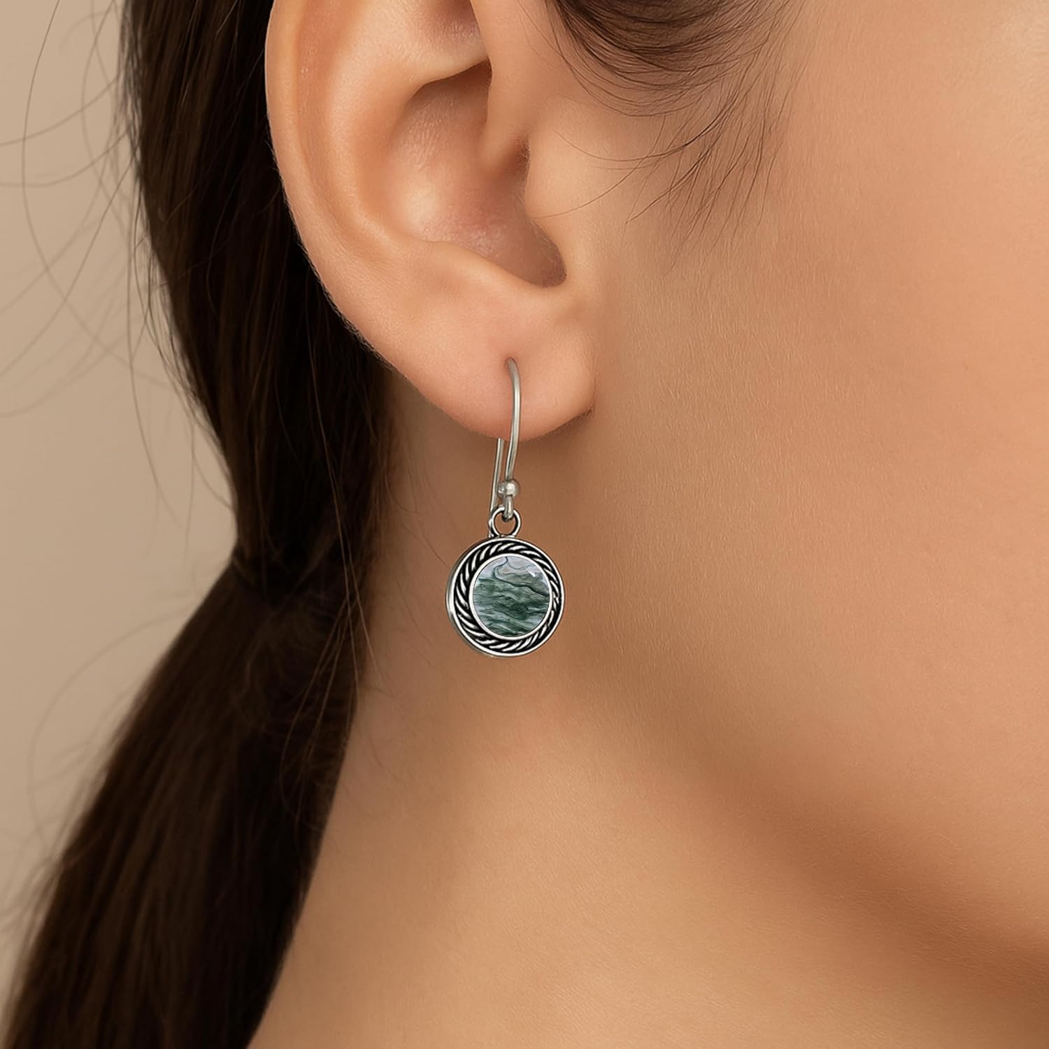 Aqua Chalcedony Earrings for Women – 925 Sterling Silver Dangle Drop Earrings, Handmade Gemstone Jewelry, Boho Chic Fashion Earrings, Gift for Her MSJ By Monica