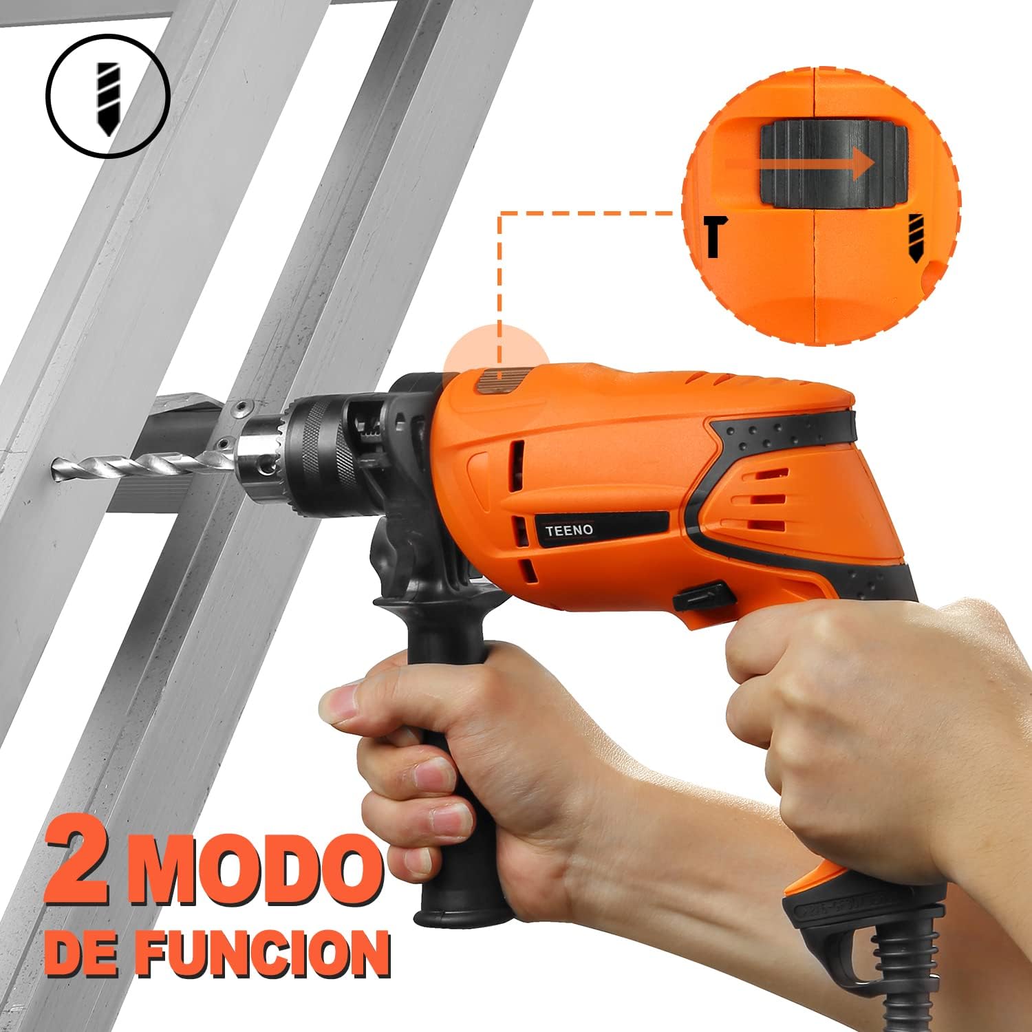 Image showing the two function modes of the drill