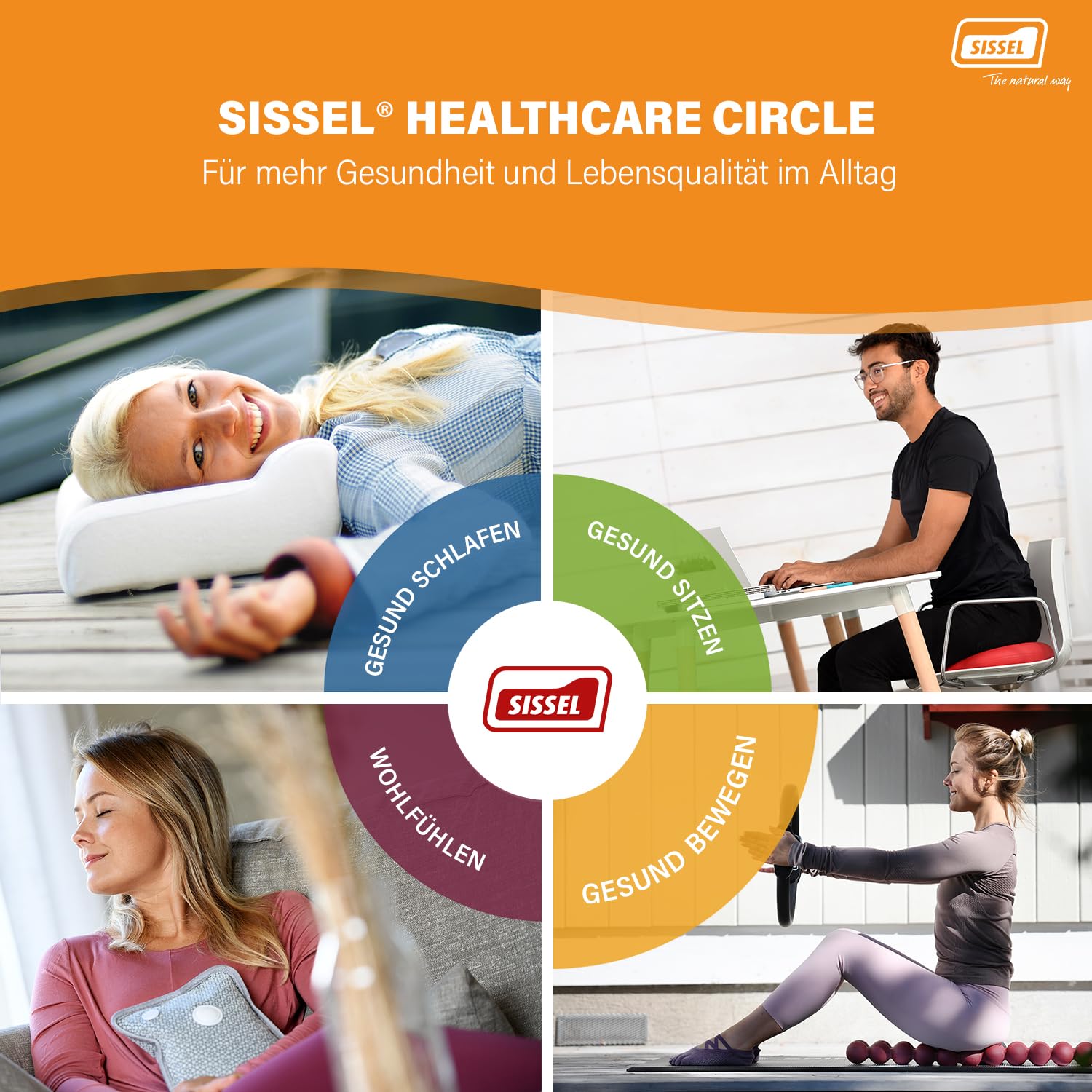 SISSEL Pilates Roller Pro Soft, Balance Core Stabilitätstraining, Ø 15cm, 90cm lang, Blau (Blue)
