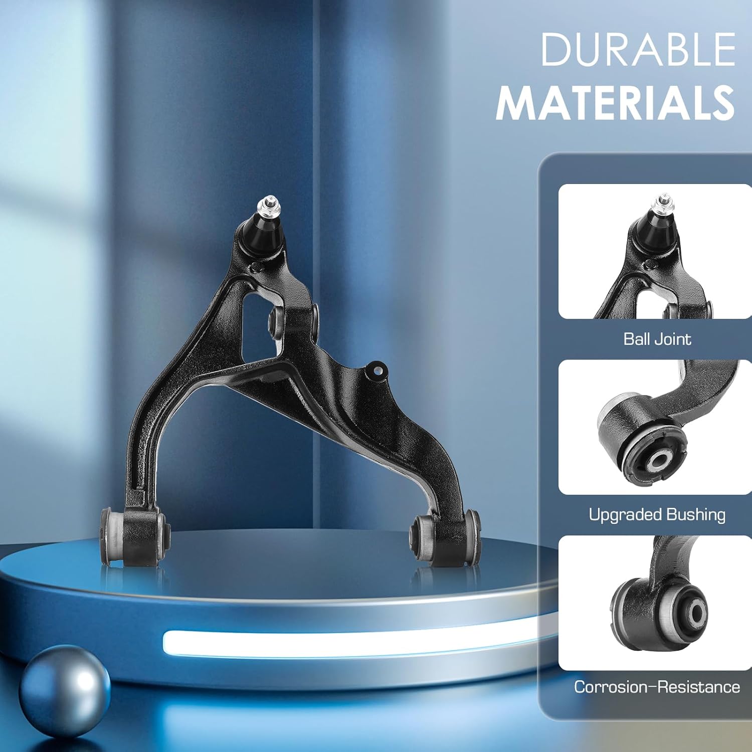 4WDFront Lower Control Arms Kit Driver Passenger Side Fit for Dodge Ram 1500 2006-2010, 2019-2021 Ram 1500 Classic, RWD 2013-2018 For Ram 1500 (Front Spring: Air, Rear Spring: Air) -2pc