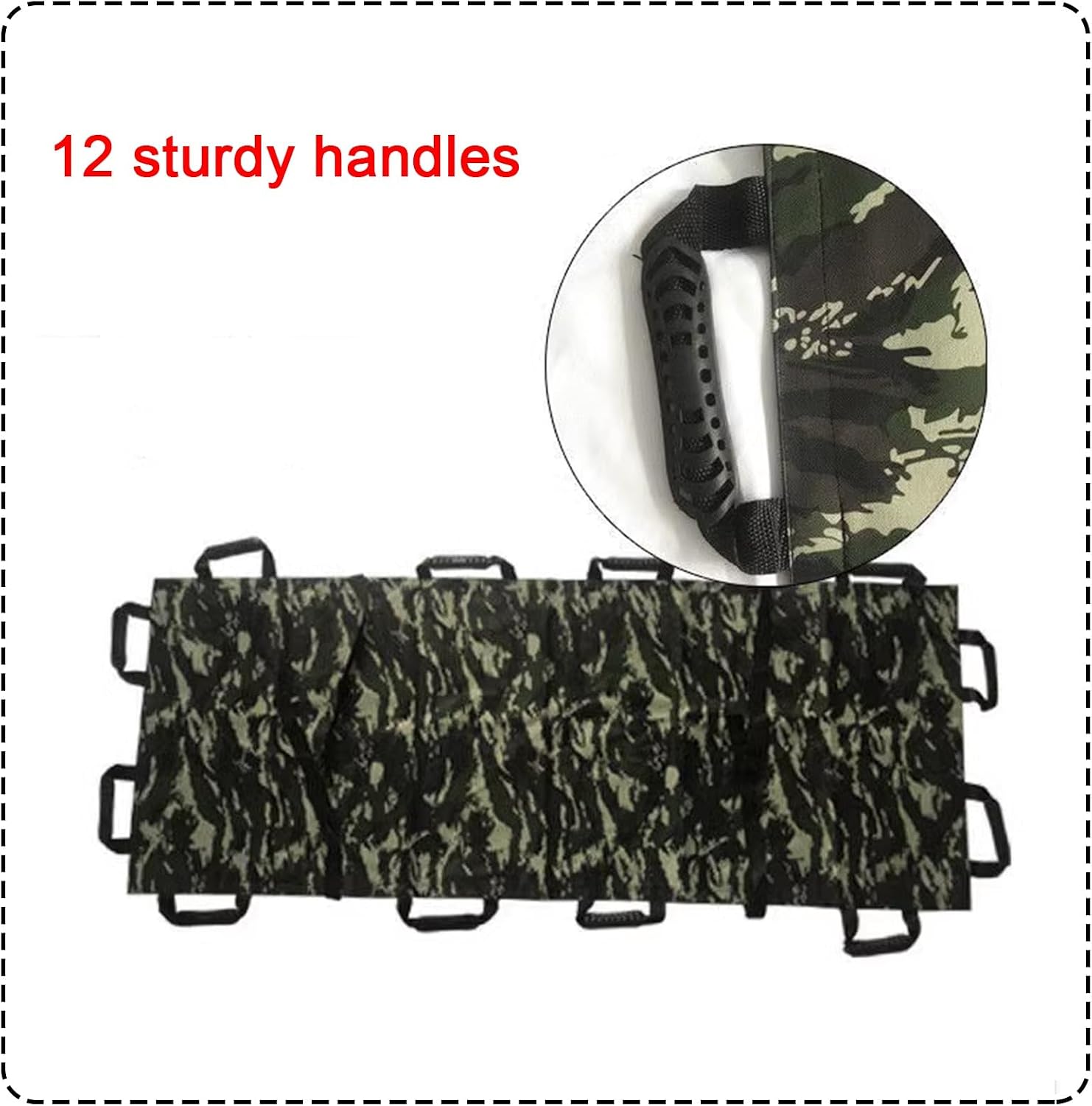 Foldable Medical Stretcher, Oxford Cloth Soft Stretcher, With12 Handles Rescue Stretcher, Patient Transport Medical Stretcher, for Hospital Home, Moving The Wounded (Colo