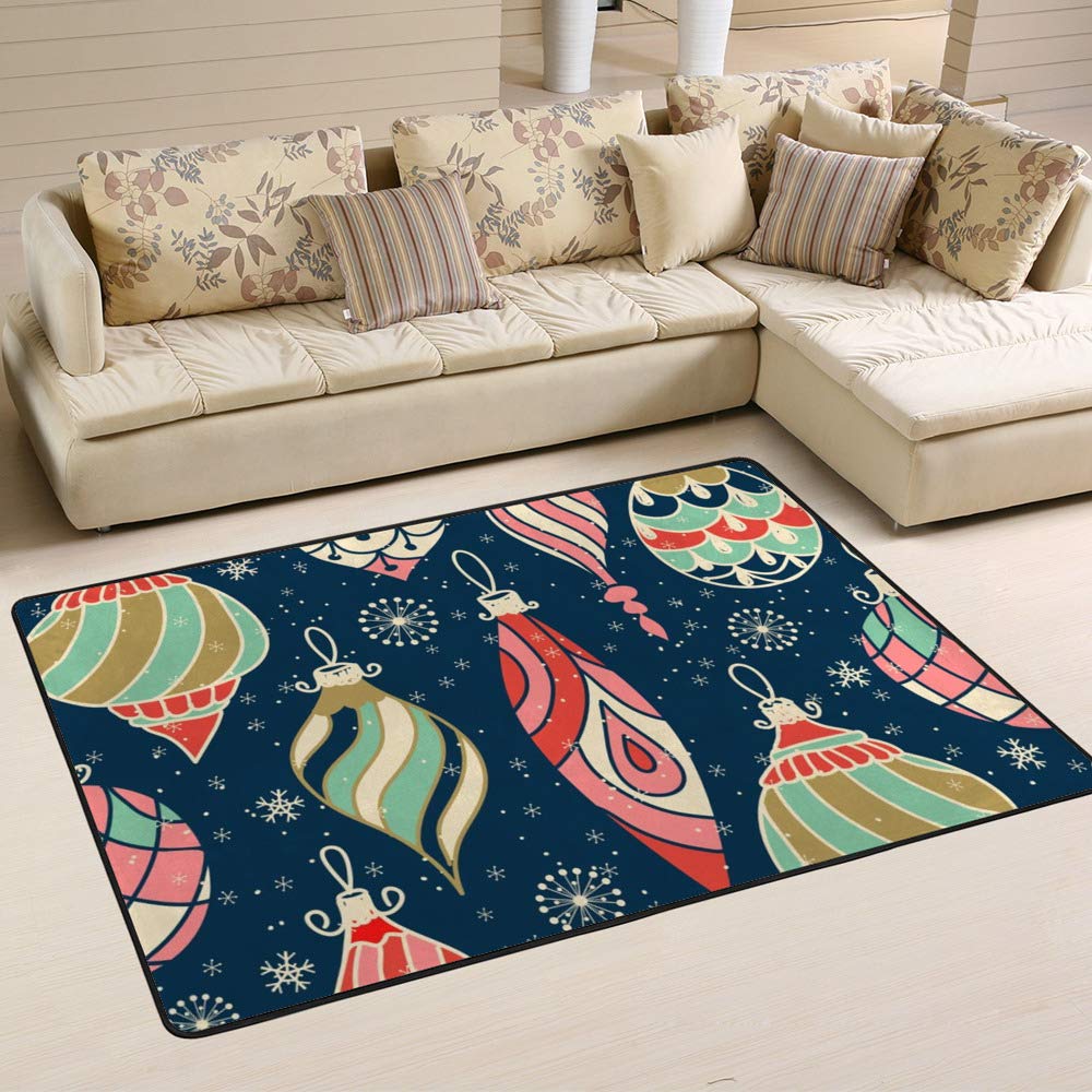 Tapis de Noël coloré grand tapis de salon Ruchen 63x48