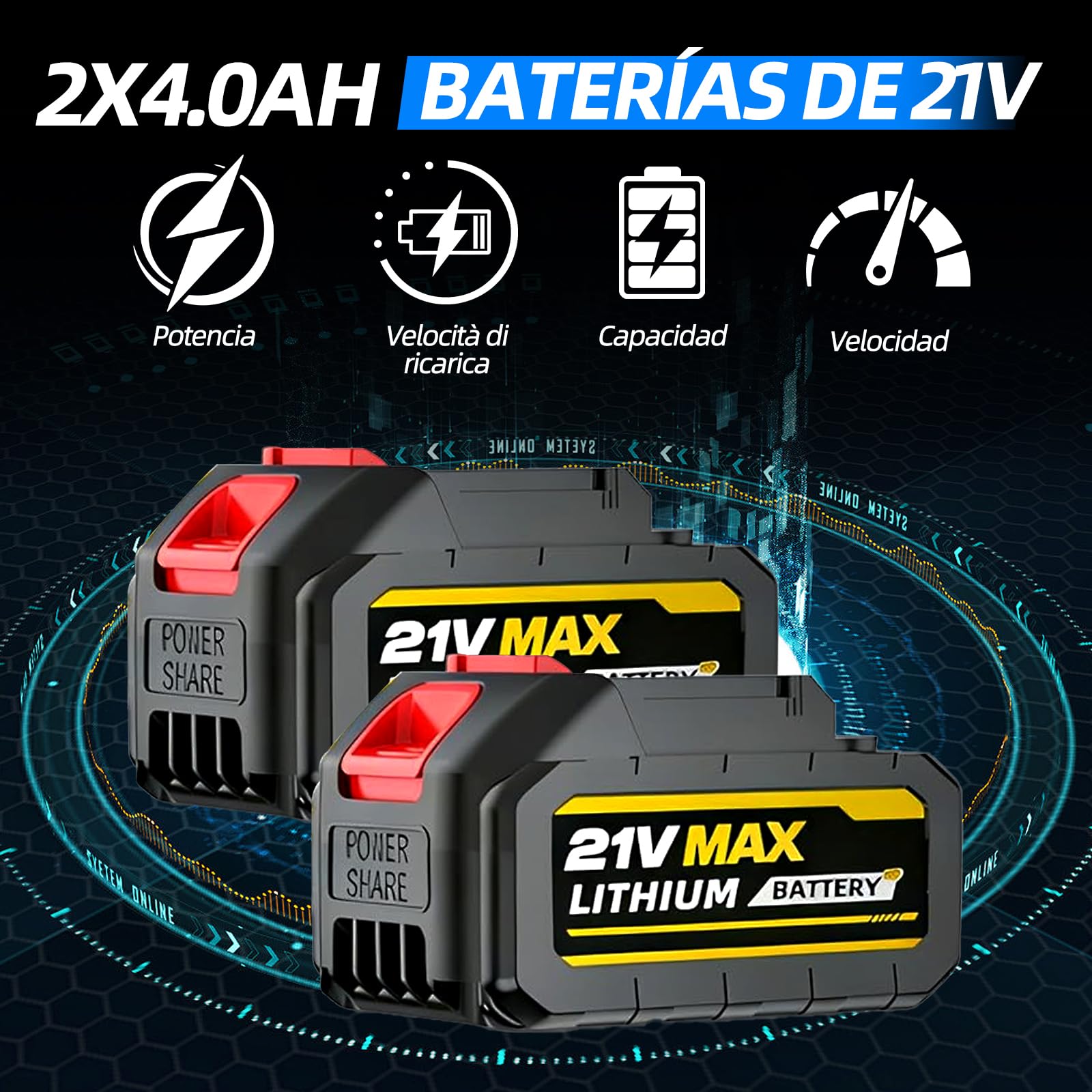 Tijeras de podar telescópicas con batería: equipadas con dos baterías de 4000 mAh, cuchillas SK5 de 40 mm, 4,5 metros de longitud total, para cortar árboles arbustos y setos