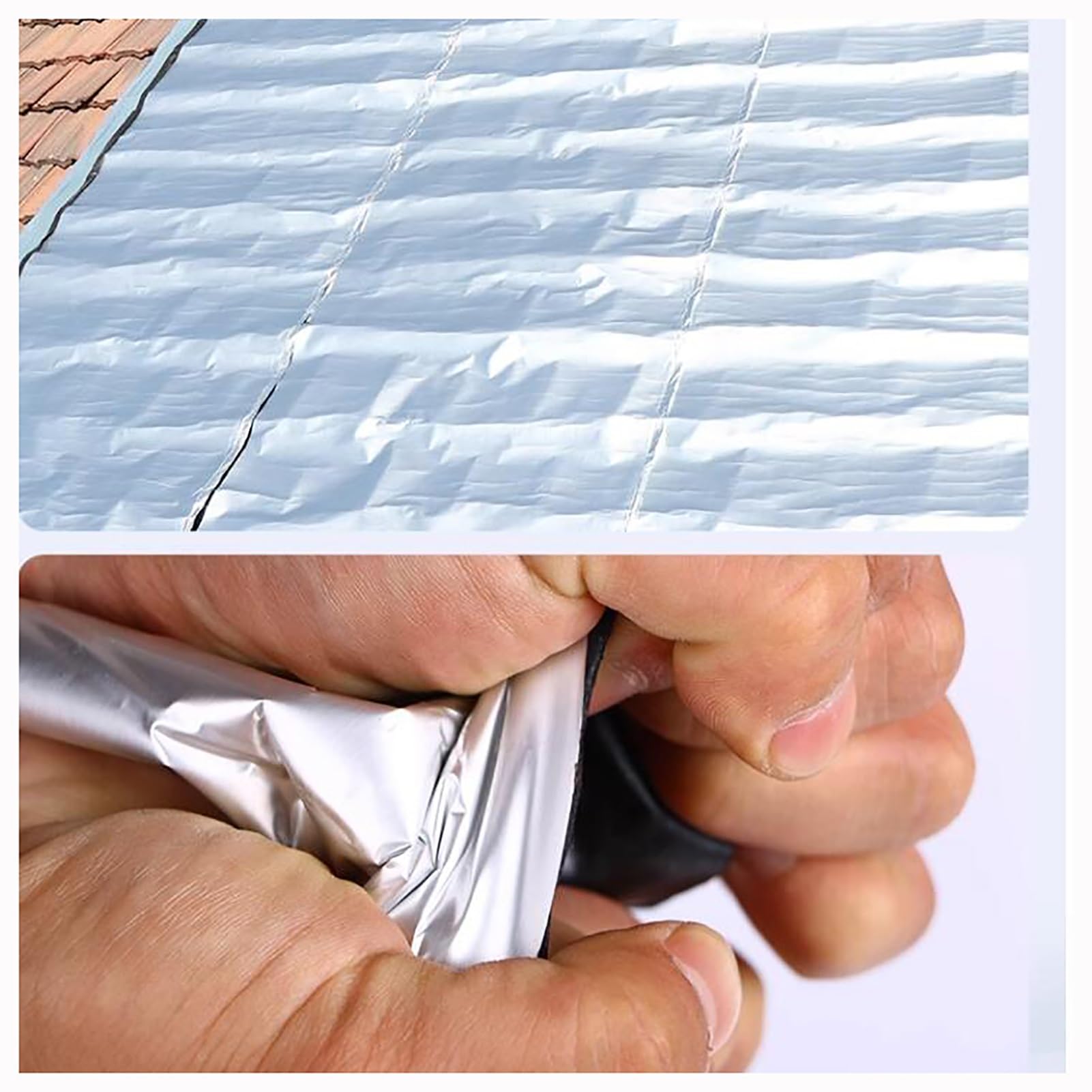 Cinta autoadhesiva for asfalto, cinta reparadora de juntas, impermeable y resistente a la intemperie, for reparar grietas en techos de asfalto.(W50cmXL500CM)