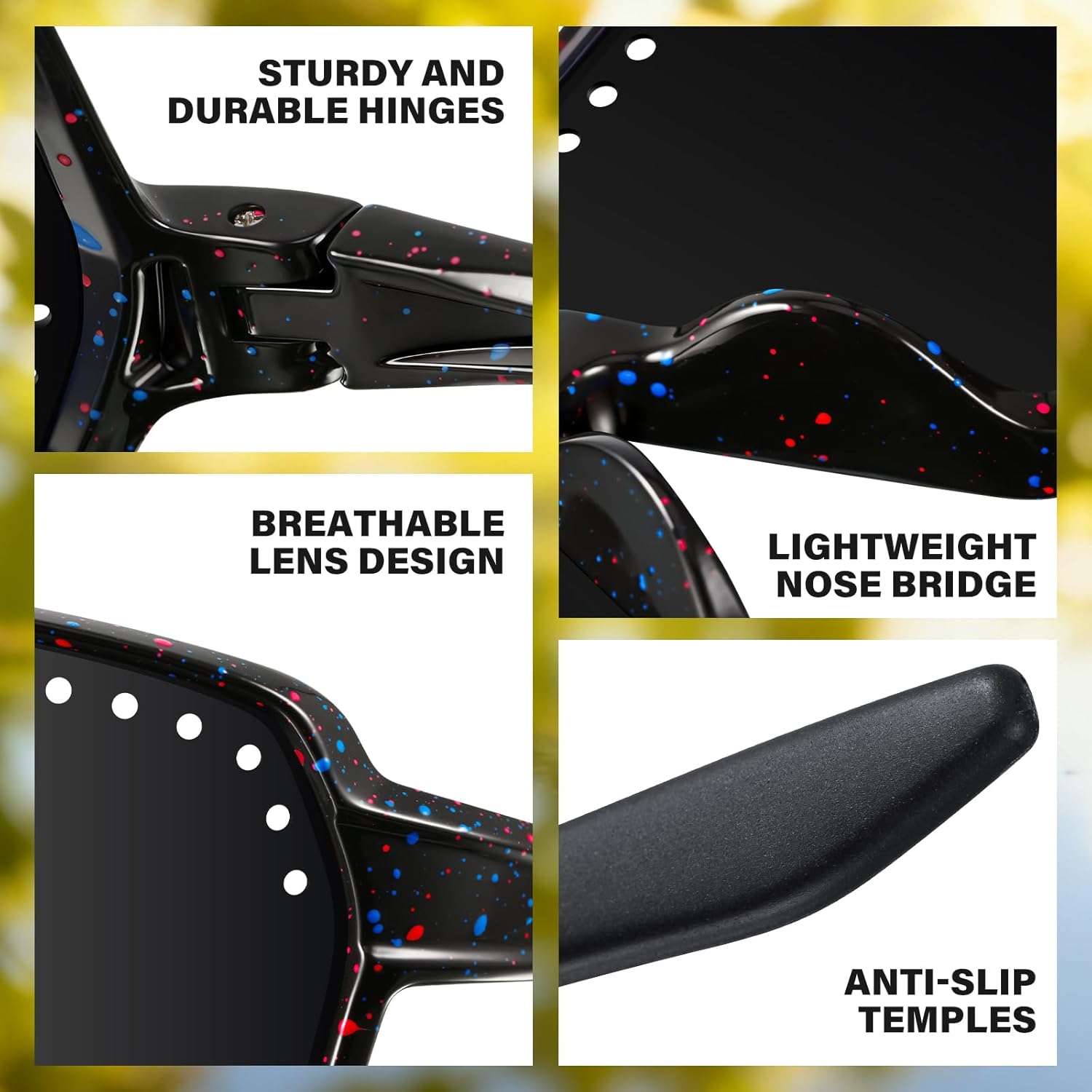 KUGUAOK Polarized Sport Sunglasses Men Women Cycling Running UV Protection Glasses Big Frame Mountain Bike Goggles Shades - Image 6