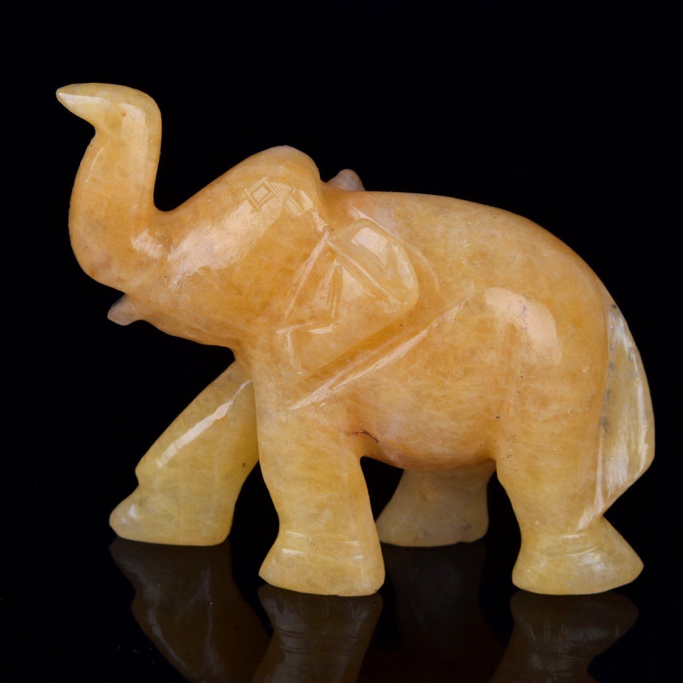 Amazon.co.jp: 従来ラボ認定225.00カラット翡翠イエローElephant