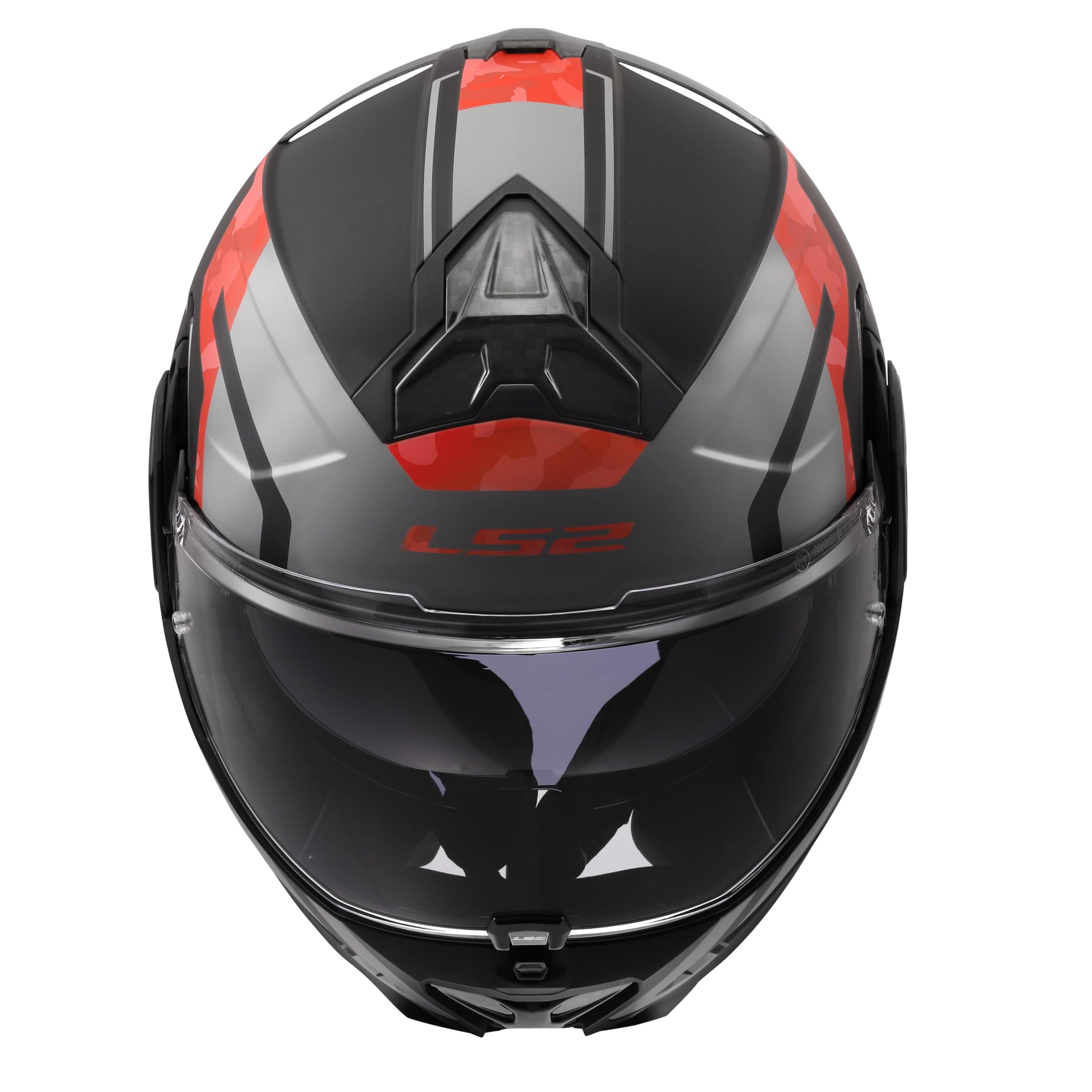 LS2, Casco Moto Modular ADVANT II GLIDE Black Grey Red, L