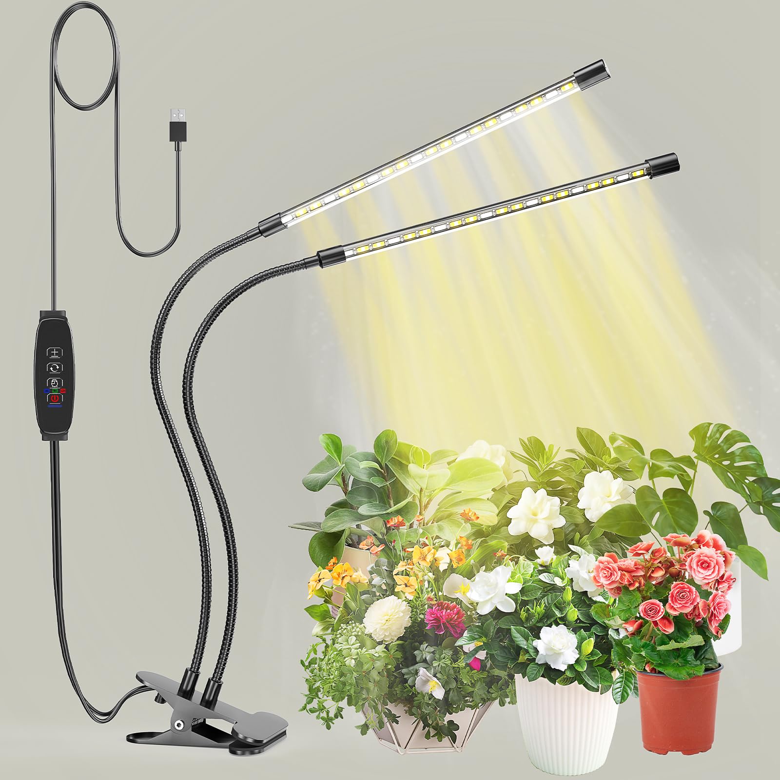植物成長ライト 1200W LED2チャンネル調整スペクトル屋内植物　ファン付き Amazon.co.jp: bseah 室内植物用成長ライト、フルスペクトル植物成長