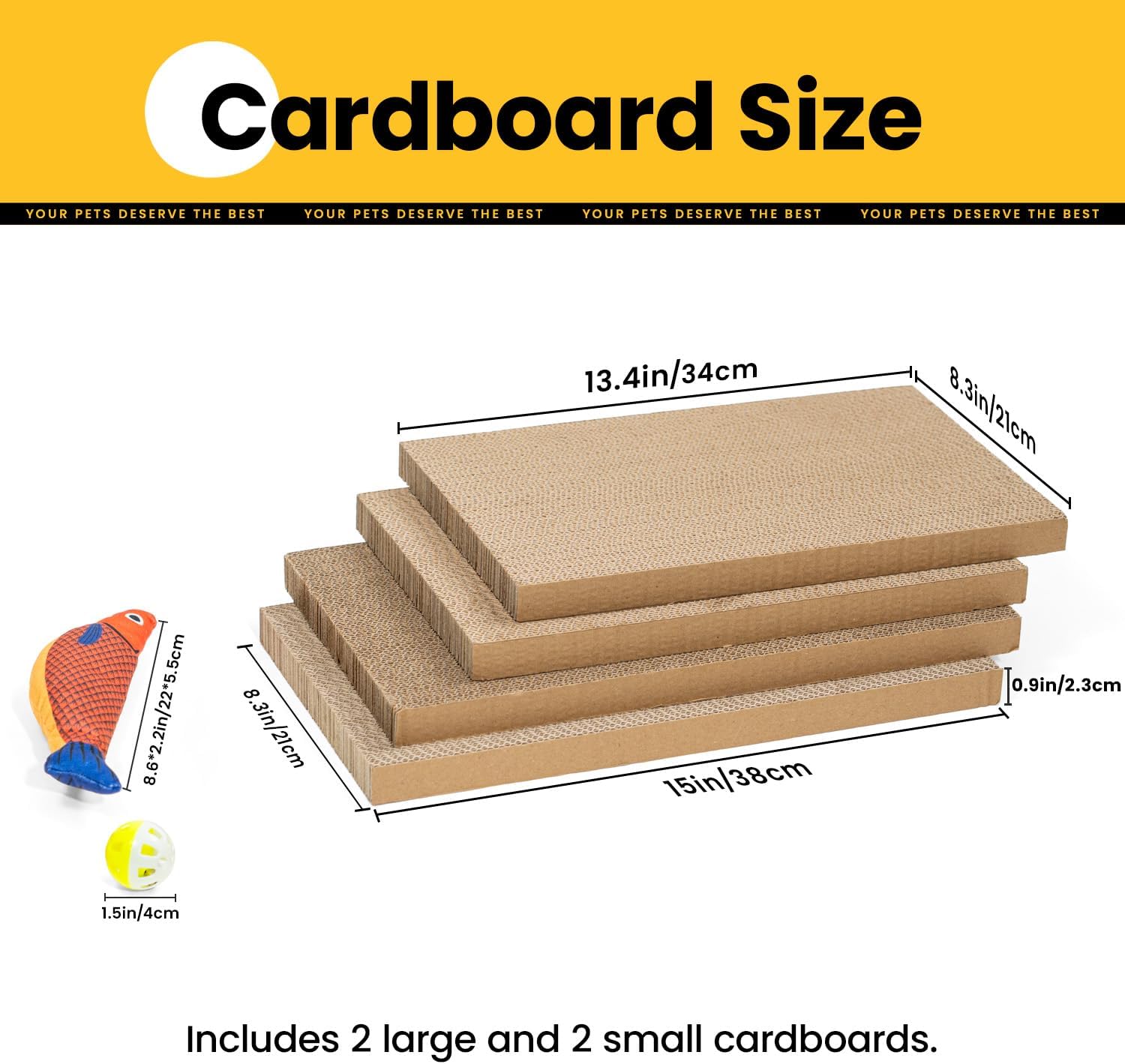 Conlun Cat Scratcher Box with 4 Cat Scratching Board&2 Separate Cardboard Boxes&1 Toy Ball&1 Fish Catnip Toy,2-in-1 Scratch Box for Multiple Kitten Play,Birthdays Holiday Kitty Toys Gift 5 71Ll59h t7L. AC SL1500