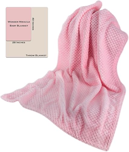 Miniatura 312 de Manta o manta mullida para bebé niña o niño, suave cálido y acogedor polar coral para bebé, bebé o recién nacido, manta de recepción para cuna, Blue