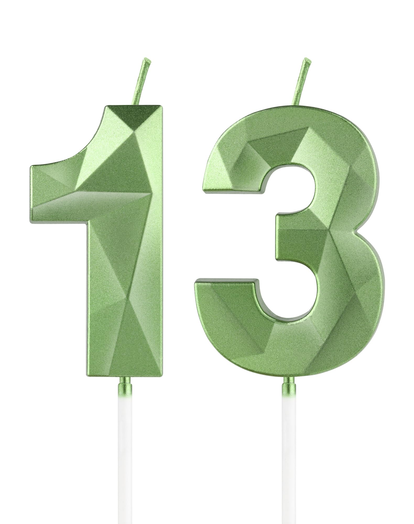 Royal Blue 13th Birthday Candles, 3D Number 13 Candle for Cake, Boy Girl 13th Birthday Decorations,Sapphire Candle Topper Blue Cake Decorations for Birthday Party Wedding Anniversary Supplies — view 110