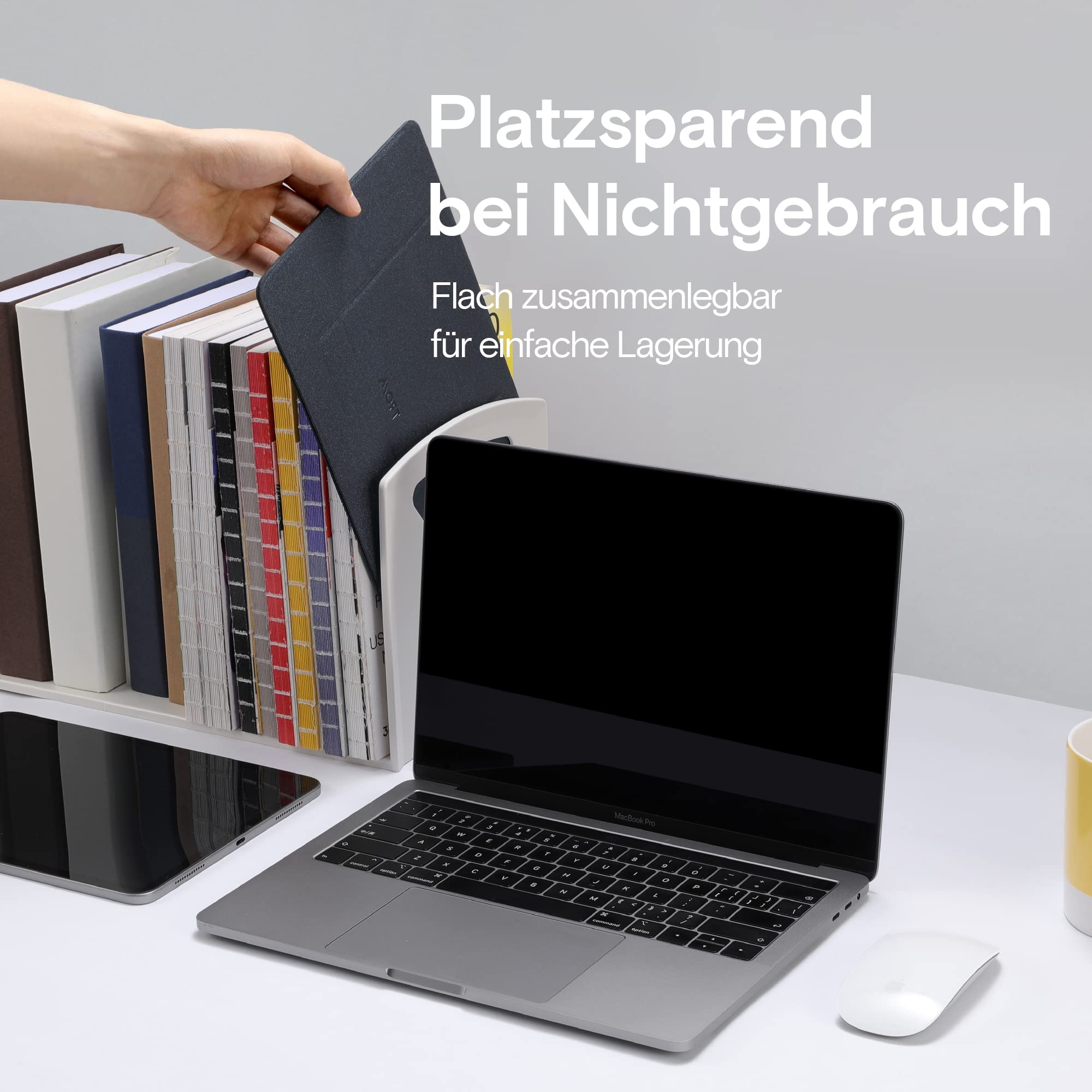 MOFT Supporto invisibile per laptop, supporto per laptop leggero e non adesivo a 2 altezze, adatto a tutti i laptop fino a 17"