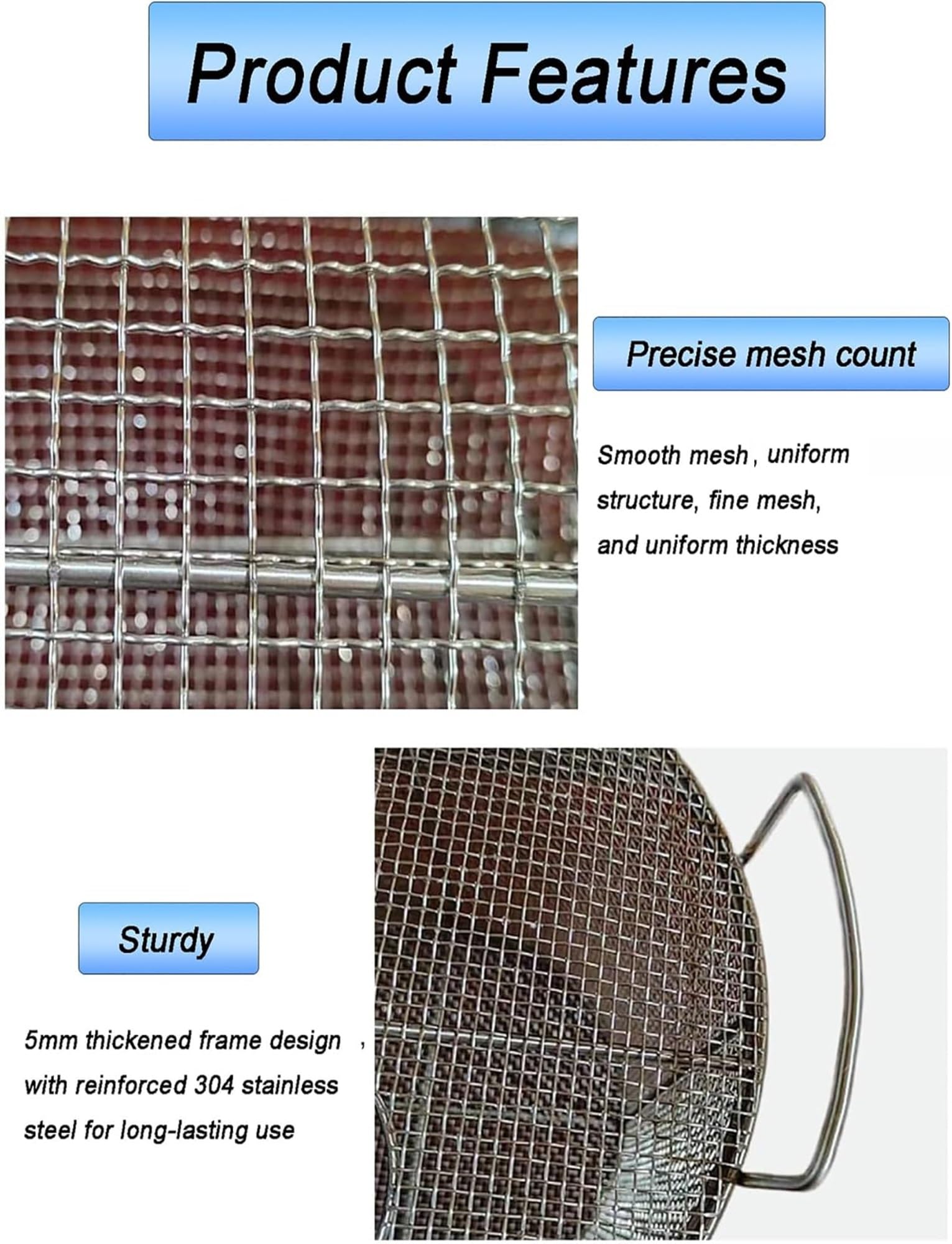 Filtro per pompa sommergibile in acciaio 304 inless con chiusure di bloccaggio, rete da 5 mm, accessorio per filtraggio dell'acqua per rium, piscine e uso industriale
