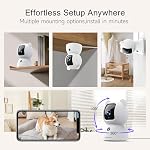 2.5K Indoor Camera 2pack, Free AI Person/Pet/Cry Detection, 4MP Baby/Dog/Cat/Pet Camera Indoor with Phone App, Pan Tilt WiFi Cameras for Home Security, Night Vision, Full Duplex Audio