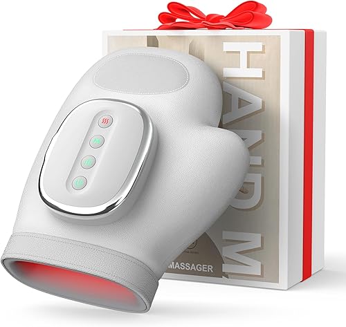 Miniatura 1 de Regalo para padre: masajeador de manos con calor y compresión, alivio para artritis, túnel carpiano y tensión muscular, 3 modos de masaje, 5 niveles