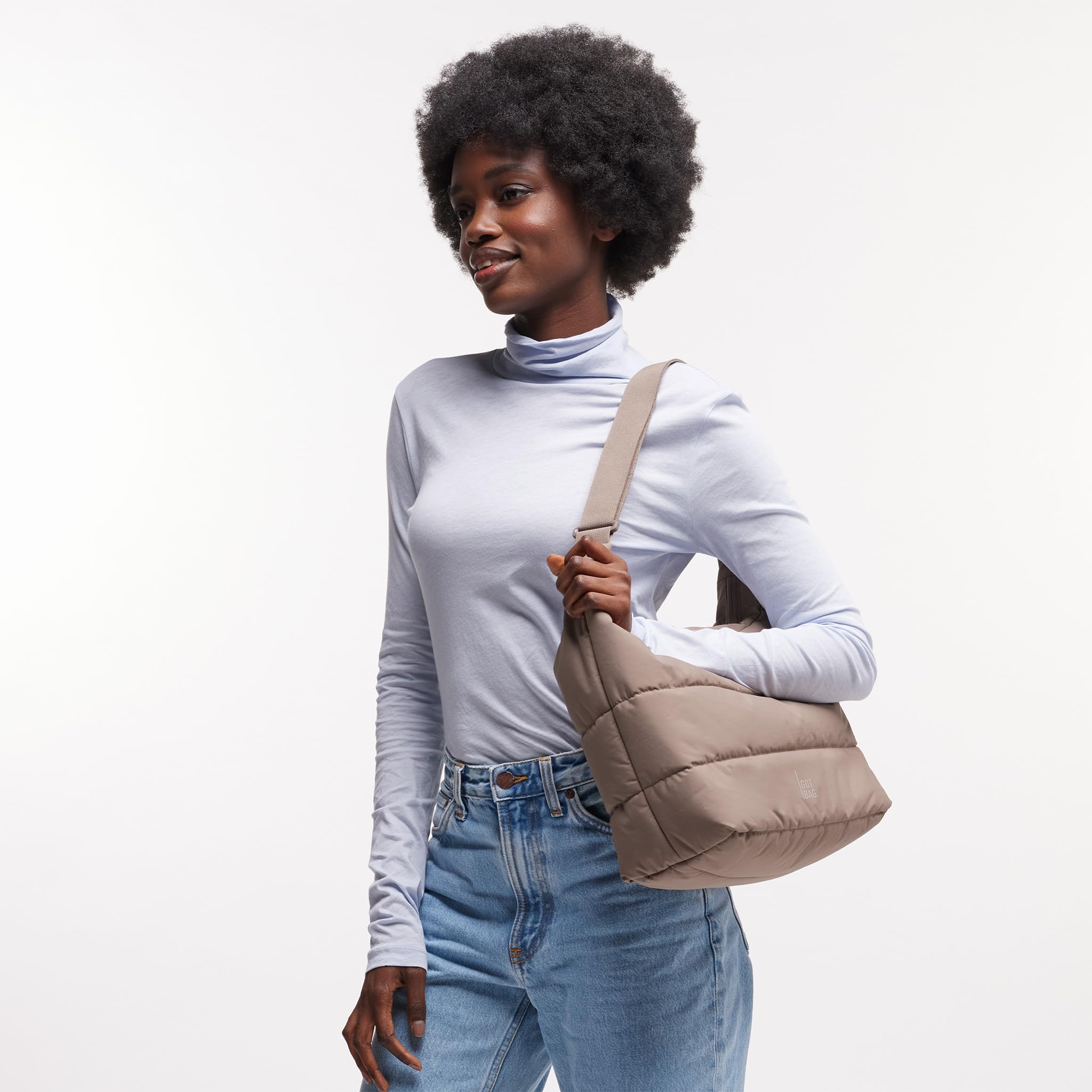 GOT BAG Schultertasche Puffer Square Bag | Umhängetasche mit 13" Laptopfach | Puffy Crossbody Bag mit verstellbarem Gurt