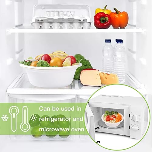 Miniatura 5 de 150 cuencos de caña de azúcar ecológicos – Cuencos de papel desechables resistentes de 12 onzas – 100% compostables y biodegradables para alimentos