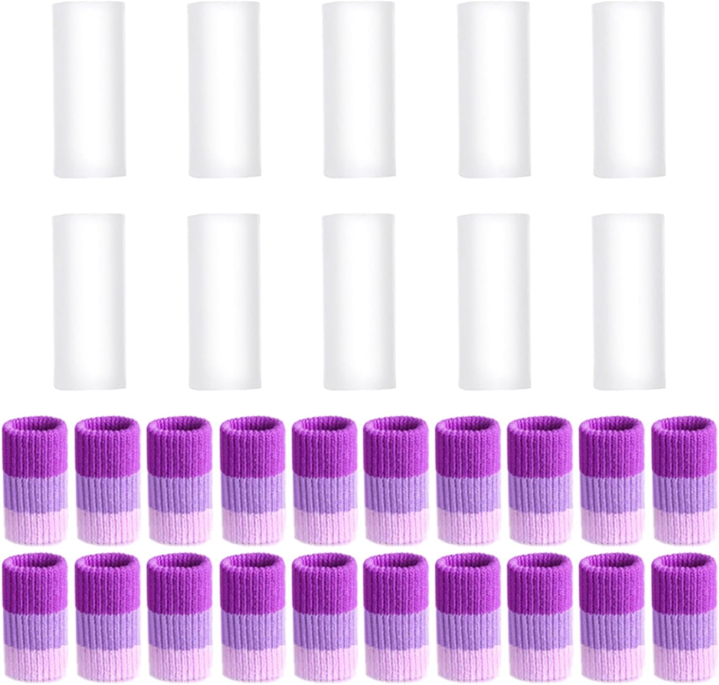 20 PCS Crochet Finger Guard and 10 PCS Gel Finger Sleeve Protectors