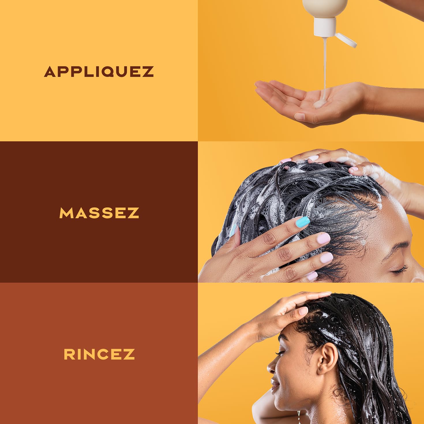 SheaMoisture Shampooing, Après-shampooing et Masque de Traitement en Profondeur pour cheveux abîmés Beurre de Karité Brut Shampooing 1x384 ml, Après-shampooing 1x384 ml, Masque de traitement 1x355 ml