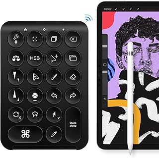 T TENDTOP Drawing Procreate Keyboard for Procreate Digital Artists, procreate shortcut keyboard for Drawing Tablet, Rechargeable Panel for Sketch Illustration