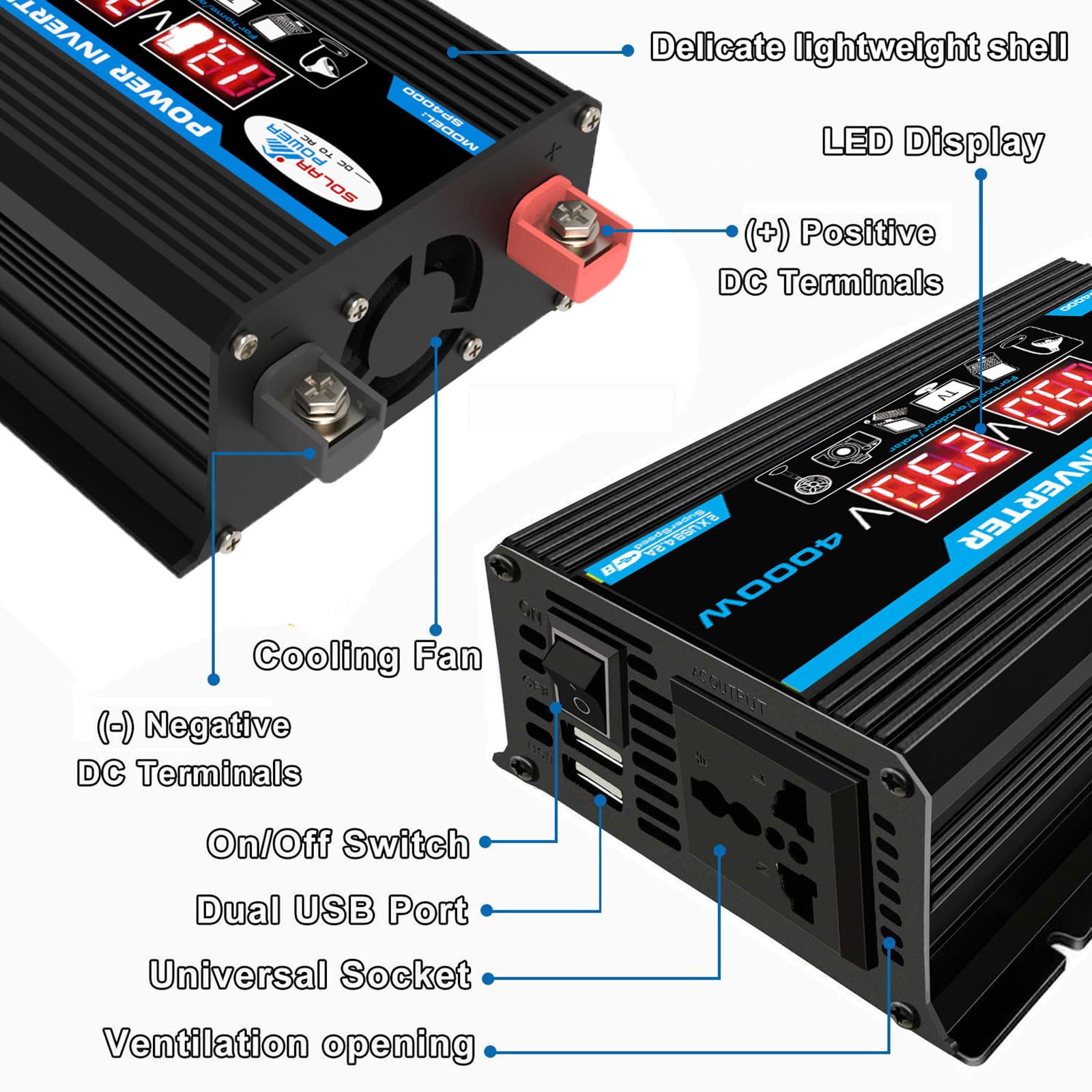 Kit pannello solare off-grid da 4000 W con pannello impermeabile da 18 W e regolatore di carica intelligente da 30 A