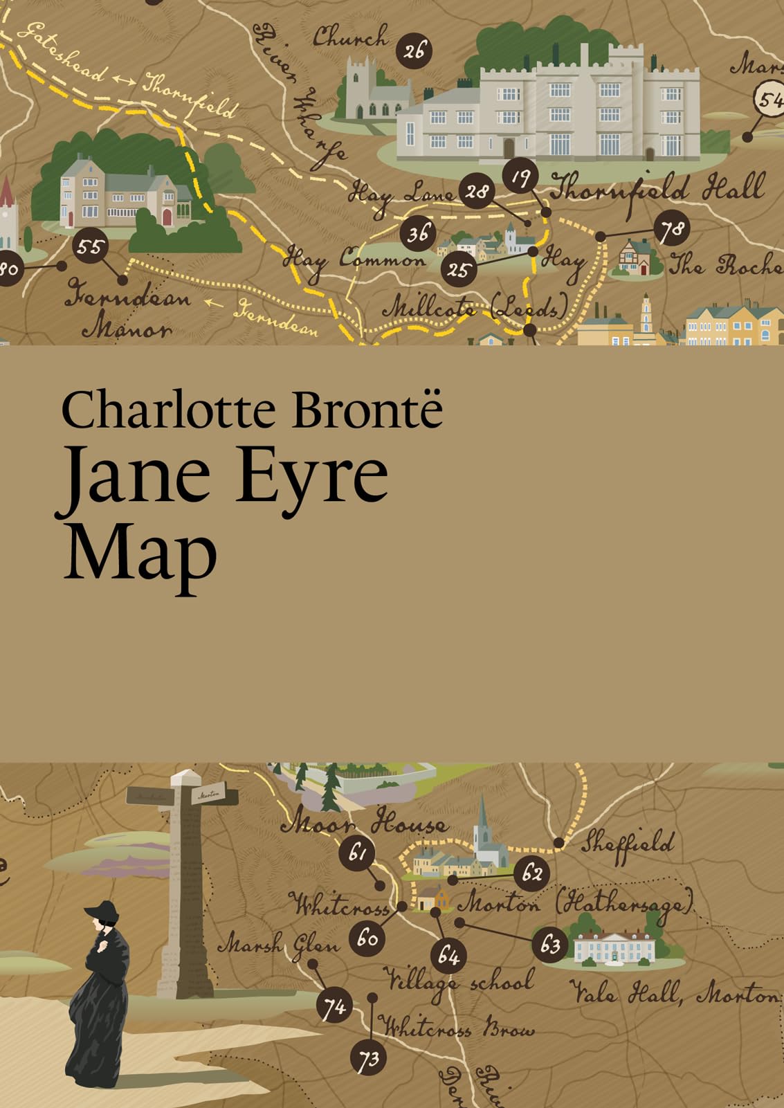 Charlotte Bronte: Jane Eyre Map (Paris Grafik's Literary Maps)