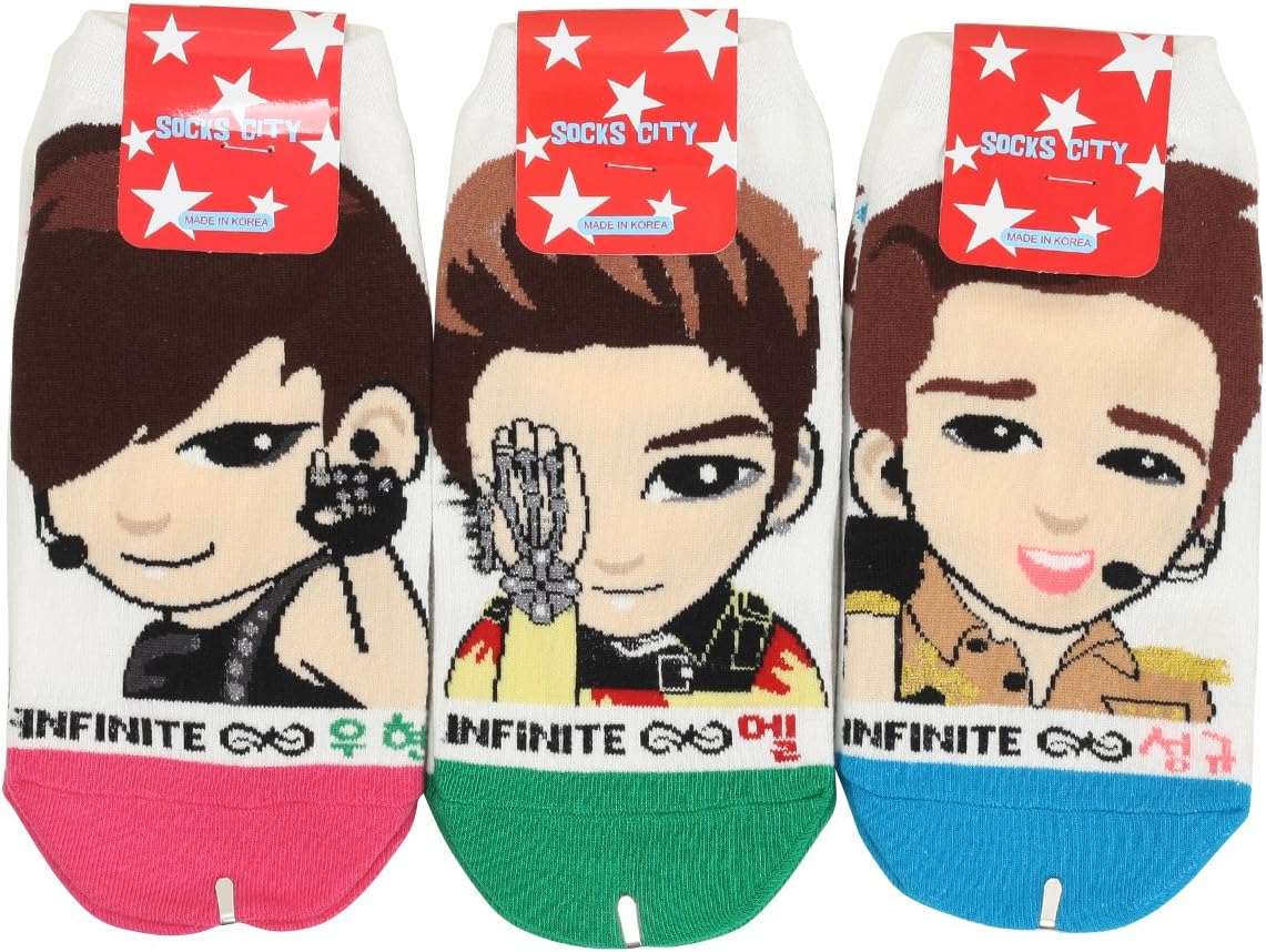 Women Infinite Catoon No Show Kpop Socks