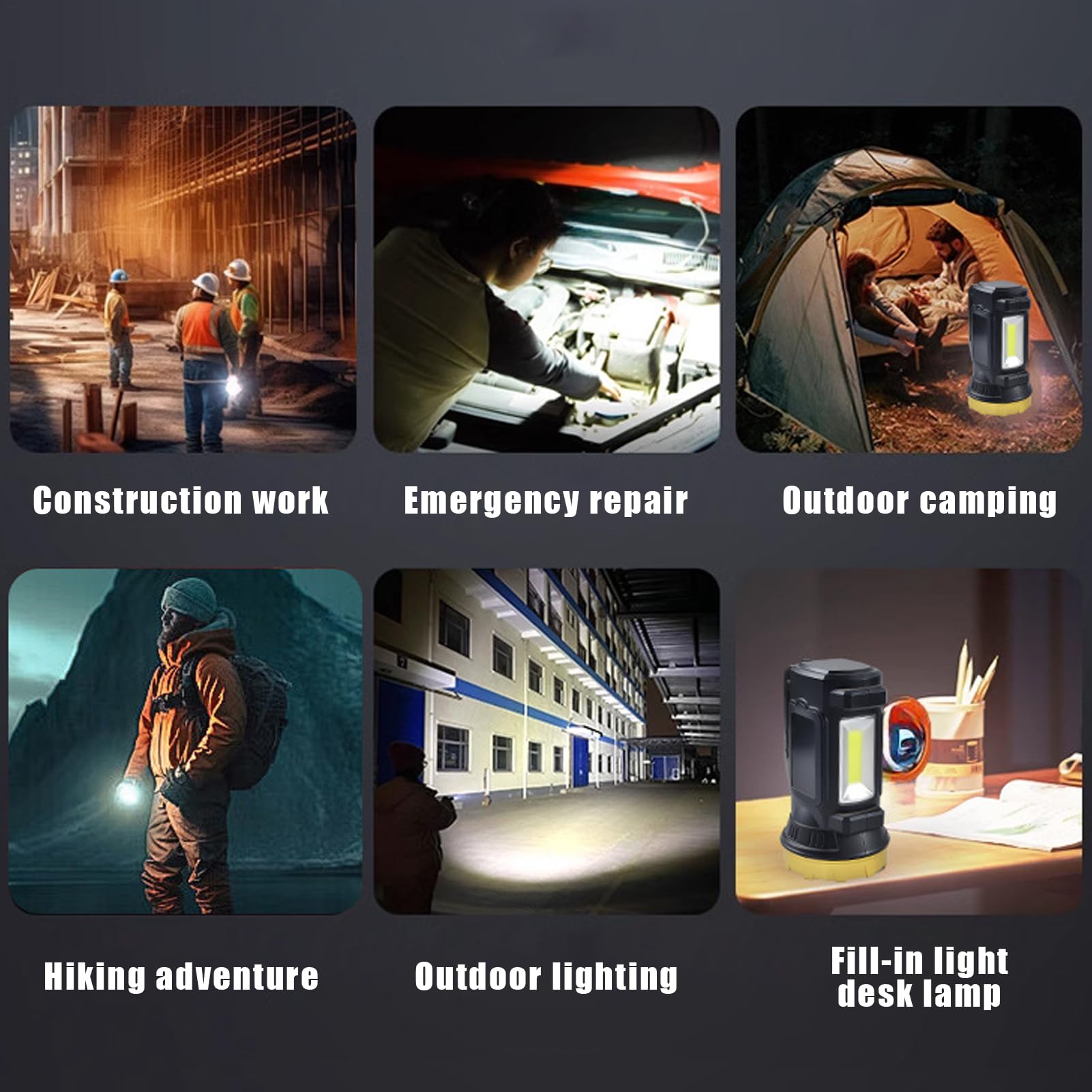 Torcia solare a LED, torcia ricaricabile a LED, luce luminosa, 3 modalità con luce solare, impermeabile energeticamente efficiente, torcia portatile con stile sopravvissuto, Home Ispezione per