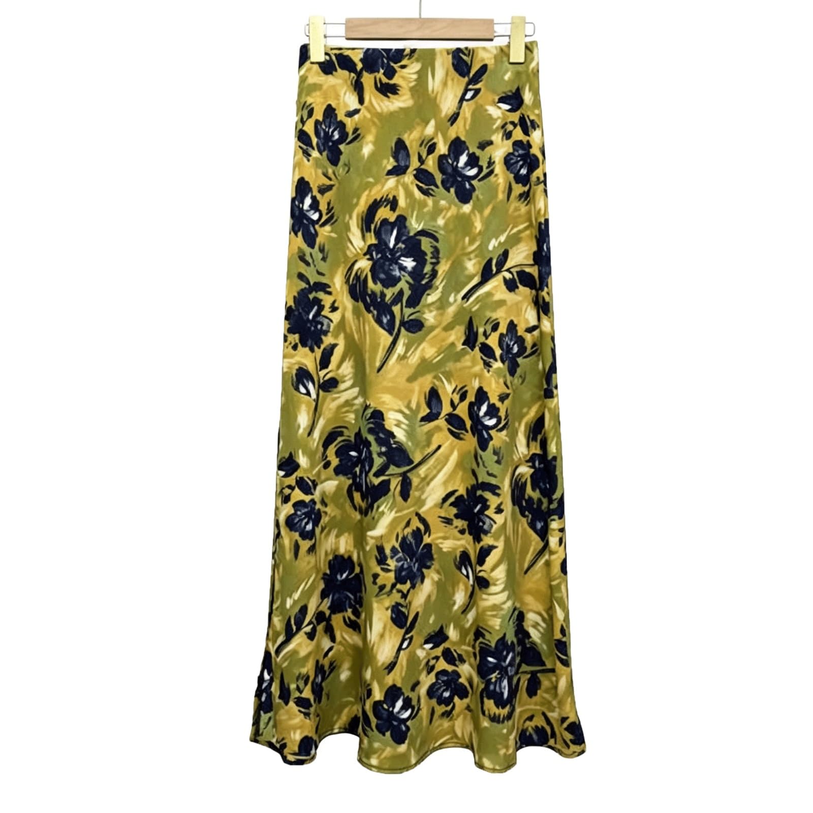 DUddTTW Vacation Midi Long Skirt Print Floral Women's Maxi Skirts Clothing(Gelb,Lagre)