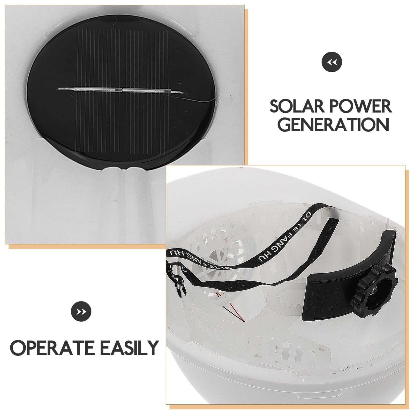 Garneck Casque de Sécurité Chantier avec Ventilateur Solaire Intégré Protection UV Ventilé et Respirant pour Travailleurs Extérieurs et Activités Plein Air