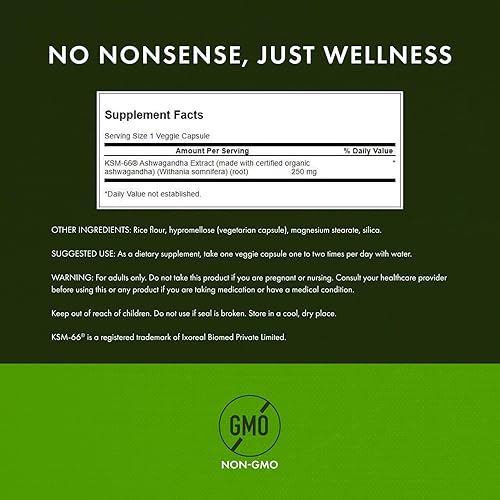 Miniatura 3 de Swanson Ultimate Ashwagandha KSM-66 - Suplemento de hierbas que apoya niveles de estrés saludables y relajación - Fórmula natural para promover una