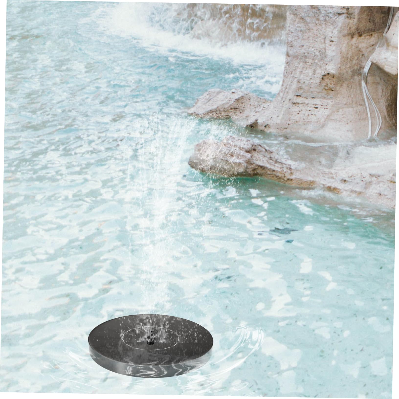 SUPVOX Fuente Solar Flotante para Jardín con Panel Solar Mejorado Bañera para Pájaros y Decoración de Instalación y Diseño Flotante para Exteriores y Paisajístico
