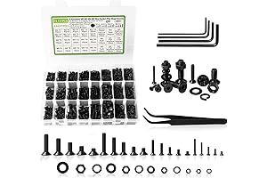 2410 Pieces M2 M3 M4 M5 Screws Nuts Assortment Kit for Hex Robotics