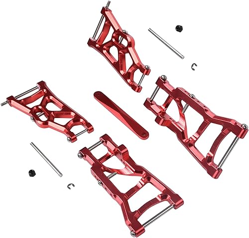 Hosim Juego de brazos A de suspensión delantera y trasera de aluminio a control remoto, barra de amarre para 110 Slash 2WD RC Car Upgrade Parts Hop