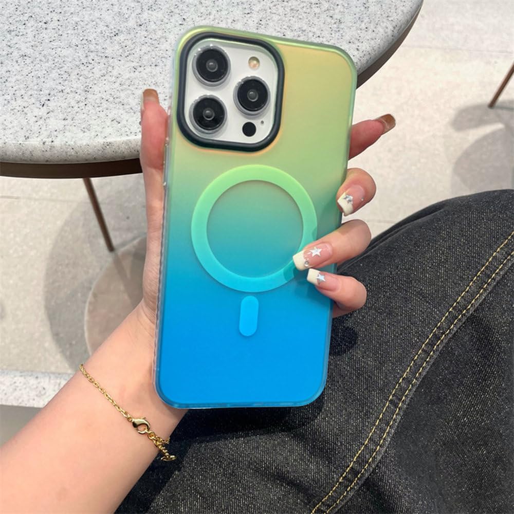 Coque de luxe pour iPhone 14 et 15 Pro Max mate et magnétique