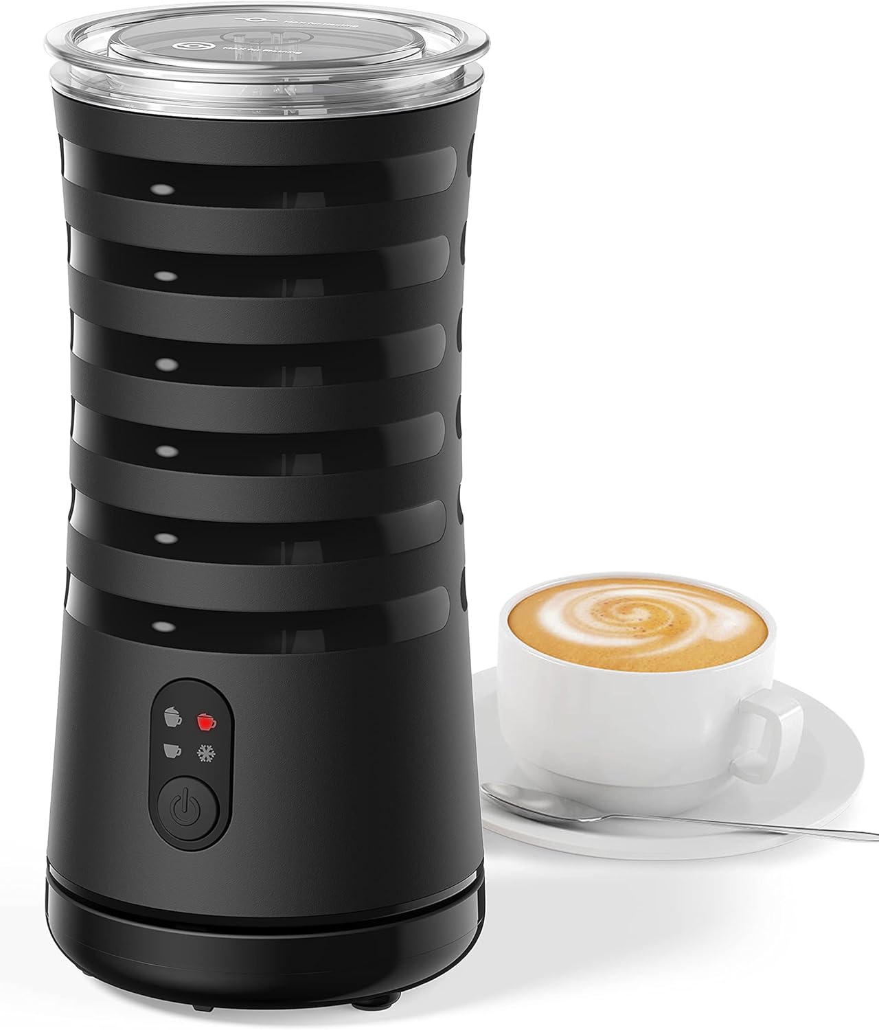 Morpilot Milchaufschäumer 4-in-1 - 600ml Elektrisch Mit Latte-Design