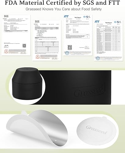 Miniatura 3 de Grasseed Vertuo - Kit de cápsulas reutilizables para cápsulas VertuoLine con 50 sellos de papel de aluminio, tapa, soporte y cepillo, se adapta a