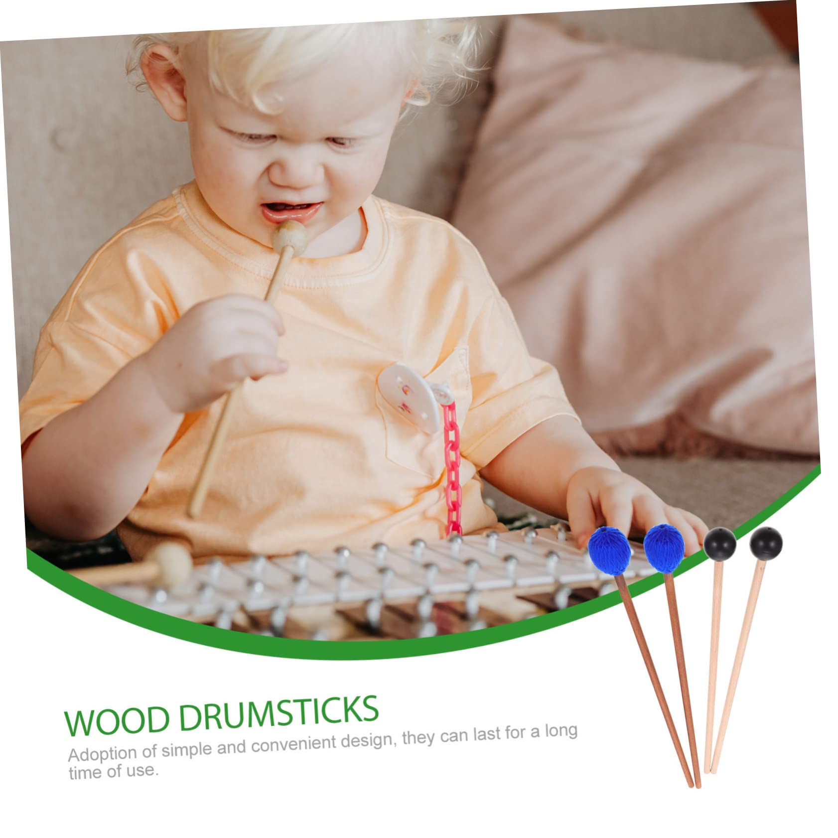 1 Set Mazos de Xilófono Xilófono Marimba Martillo Duradero y Ligero para Principiantes y Profesionales en Práctica de Percusión Musical